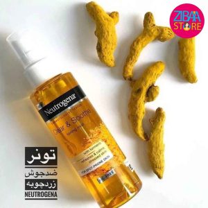 تونر شاداب کننده پوست عصاره زردچوبه soothing clear نوتروژینا 125ml