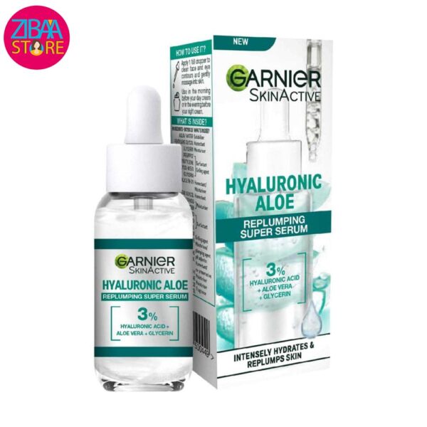 سرم آبرسان هیالورونیک و آلوورا گارنیر مدل Hyaluronic Aloe حجم 30 میلی لیتر