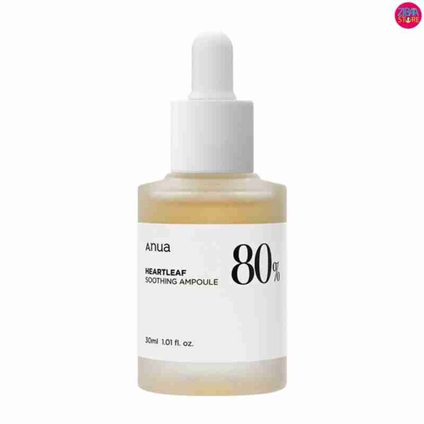 آمپول تسکین دهنده و مرطوب کننده آنوا حاوی عصاره هوتونیا کوردتا Anua Heartleaf 80% Moisture Soothing Ampoule 30ml