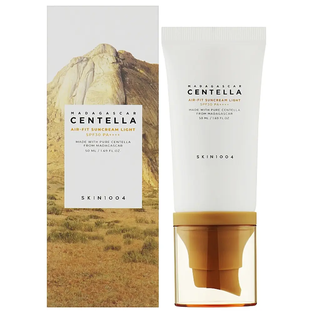 SKIN1004-Madagascar-Centella-Air-fit-Suncream-Light ضد آفتاب سنتلا مادگاسکار مدل ایر فیت لایت